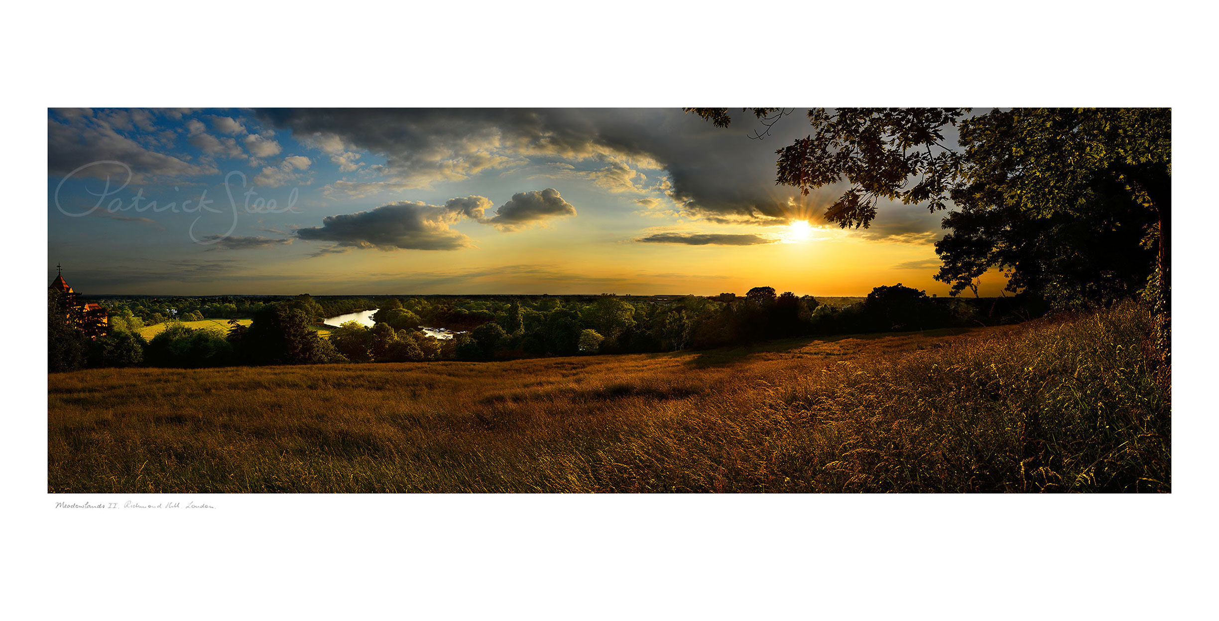 Panoramic Landscape Photograph ‘Meadowlands II’, the view from Richmond Hill by Patrick Steel