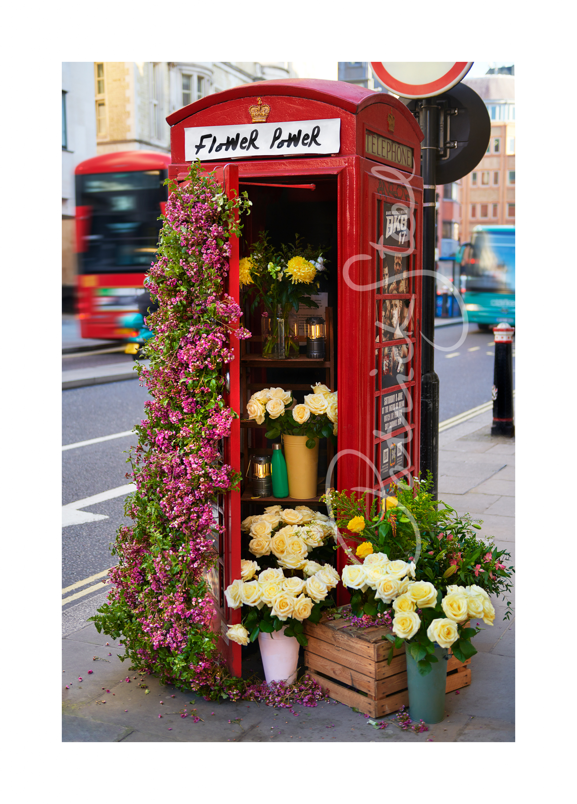 limited edition photograph of a red telephone box on fleet street london by british photographer patrick steel