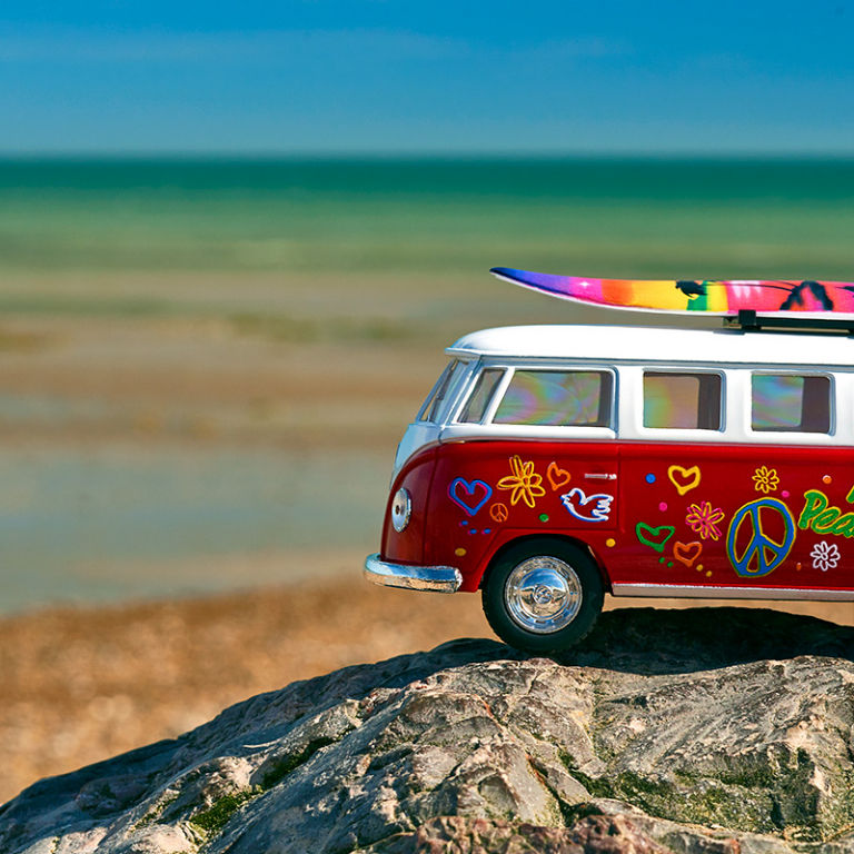 love and peace vw camper van cornwall photograph by patrick steel