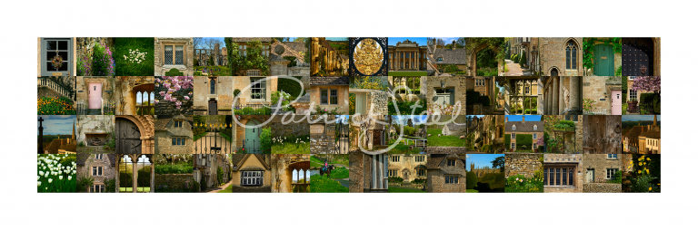 photographs of the cotswolds in a landscape format montage by photographer patrick steel